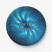 Carved Blue Star Papieren Bordje (Voorkant)