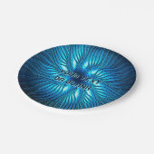 Carved Blue Star Papieren Bordje (Gekanteld)