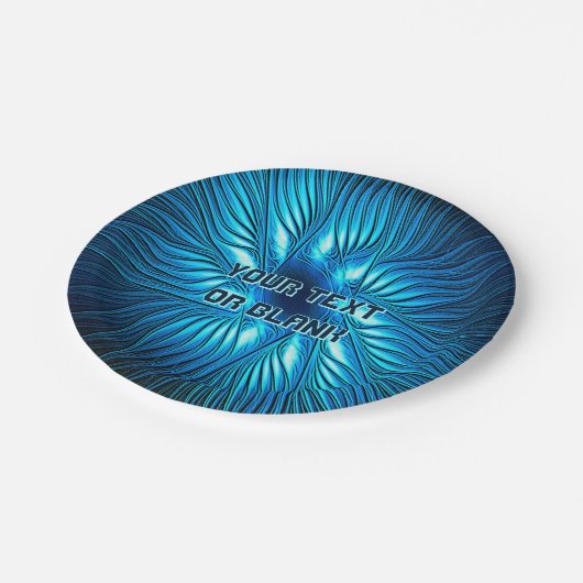 Carved Blue Star Papieren Bordje (Gekanteld)