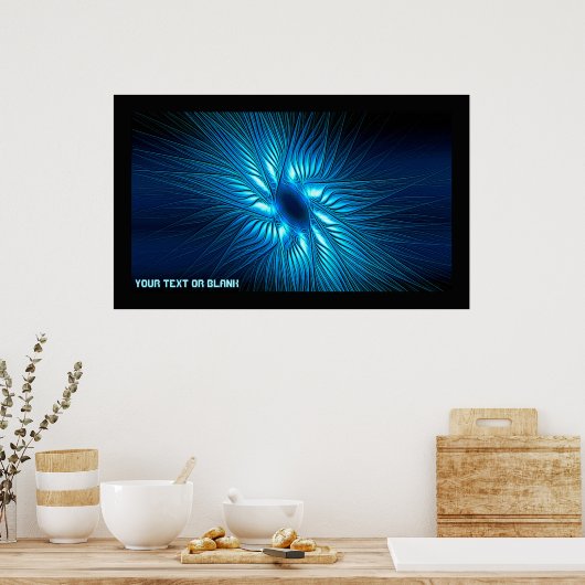 Carved Blue Star Poster (Keuken)