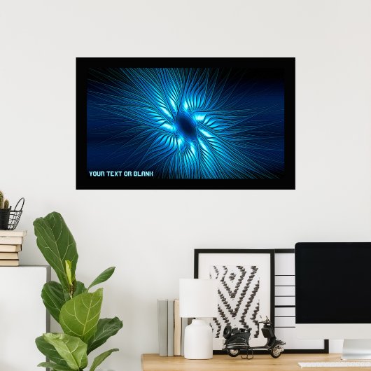 Carved Blue Star Poster (Thuiskantoor)