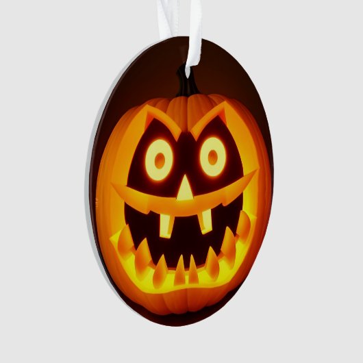 Carved Halloween Pumpkin Ornament (voorkant)