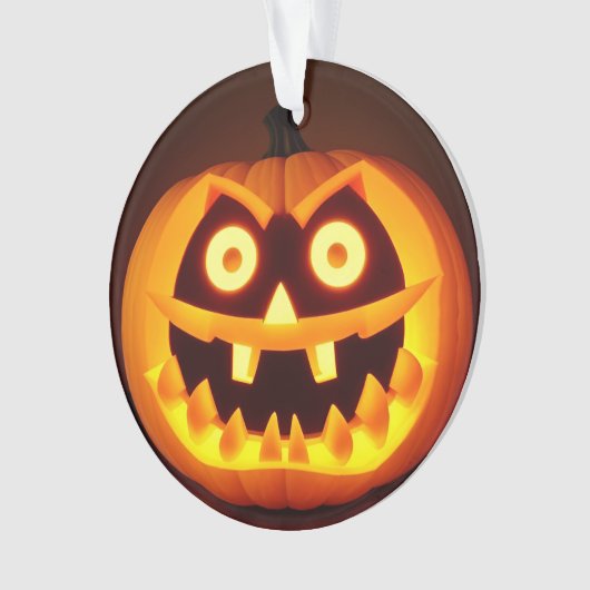 Carved Halloween Pumpkin Ornament (voorkant)