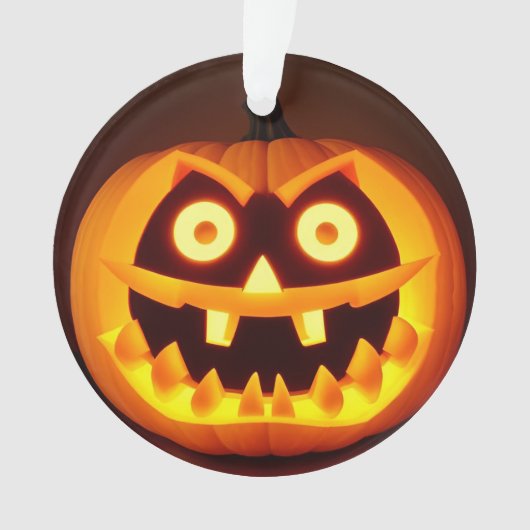 Carved Halloween Pumpkin Ornament (voorkant)