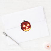 Carved Halloween Pumpkin Ronde Sticker (Envelop)