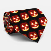 Carved Halloween Pumpkin Stropdas (Opgerold)
