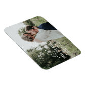Carved Heart Save the Date Photo Magnet Magneet (Rechterzijde)