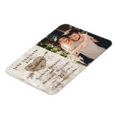 Carved Heart Tree Weddenfoto Save the Date Magneet (Linkerzijde)