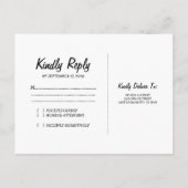 Carved Heart Tree Wedding RSVP Uitnodiging Briefkaart (Achterkant)