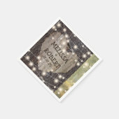 Carved Heart Tree Wedding | Rustige String Lights Servet (Hoek)