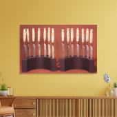 Carved Knife Handles die Engelse monarchen tonen Canvas Afdruk (Insitu (Woonkamer))