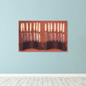 Carved Knife Handles die Engelse monarchen tonen Canvas Afdruk (Insitu (Houten vloer))