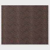 Carved lether Kijk bruin, naadloos patroon Cadeaupapier (Vlak)