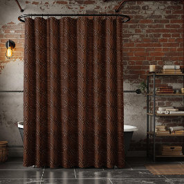Carved lether Kijk bruin, naadloos patroon Douchegordijn