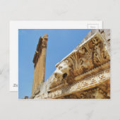 Carved Lion's hoofd in Baalbek Briefkaart (Voorkant / Achterkant)