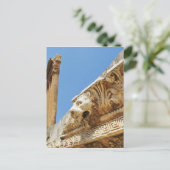Carved Lion's hoofd in Baalbek Briefkaart (Staand voorkant)