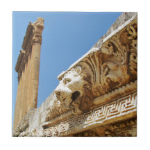 Carved Lion's hoofd in Baalbek