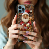 Carved Look Santa Rijden in Sled Case-Mate iPhone Case
