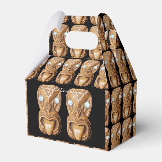 Carved Maori Tiki Face Thunder_Cove Bedankdoosjes (Voorkant Zijde)