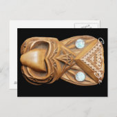 Carved Maori Tiki Face Thunder_Cove Briefkaart (Voorkant / Achterkant)