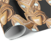 Carved Maori Tiki Face Thunder_Cove Cadeaupapier (Rol Hoek)