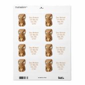 Carved Maori Tiki Face Thunder_Cove Etiket (Full Sheet)