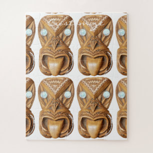 Carved Maori Tiki Face Thunder_Cove Legpuzzel