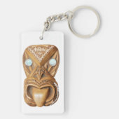 Carved Maori Tiki Face Thunder_Cove Sleutelhanger (achterkant)