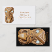 Carved Maori Tiki Face Thunder_Cove Visitekaartje (Voorkant / Achterkant)