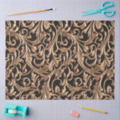  Carved Metal Baroque Floral Damask Tissuepapier (Craft)