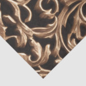  Carved Metal Baroque Floral Damask Tissuepapier (Detail)
