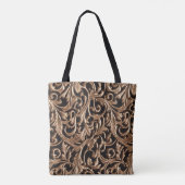  Carved Metal Baroque Floral Damask Tote Bag (Achterkant)