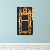Carved mirror, c.1760 canvas afdruk (Insitu (Houten vloer))