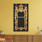 Carved mirror, c.1760 canvas afdruk (Insitu (Woonkamer))