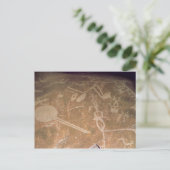 Carved petroglyph die cijfers afgeeft briefkaart (Staand voorkant)