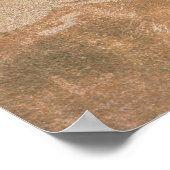 Carved petroglyph die cijfers afgeeft poster (Hoek)