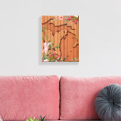 Carved Pine Wood Michigan | Floral Canvas Afdruk (Insitu (Woonkamer))