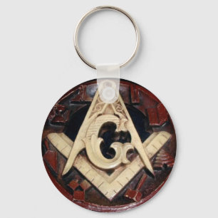 Carved Plaque Masonic Sleutelhanger