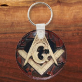 Carved Plaque Masonic Sleutelhanger (Voorkant)