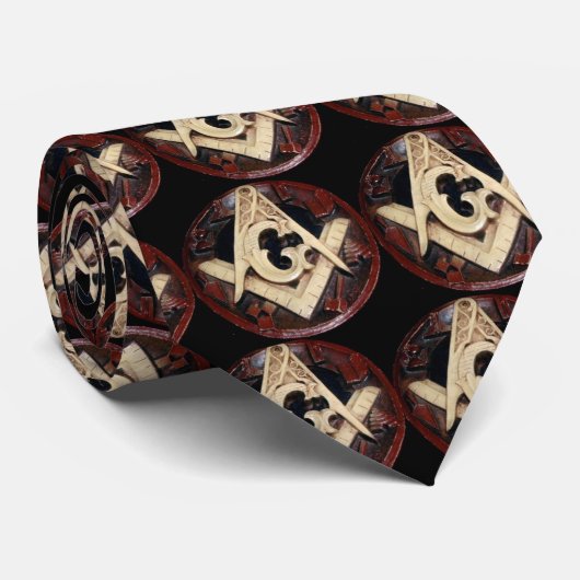 Carved Plaque Masonic Stropdas (Opgerold)