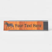 Carved Polka Dot Zebra Bureau Naambordje (Voorkant)