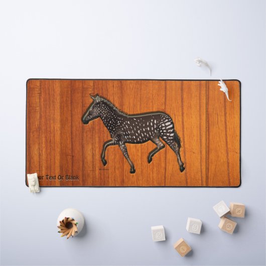 Carved Polka Dot Zebra Bureaumat (Kindertafel)