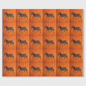 Carved Polka Dot Zebra Cadeaupapier (Vlak)