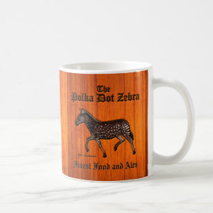 Carved Polka Dot Zebra English Pub Koffiemok