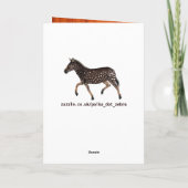 Carved Polka Dot Zebra Kaart (Achterkant)