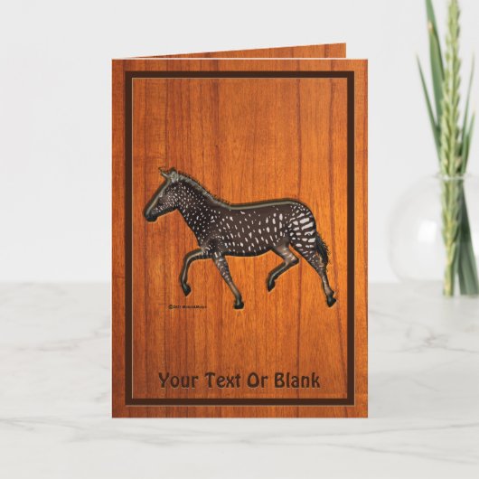 Carved Polka Dot Zebra Kaart (Voorkant)