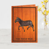 Carved Polka Dot Zebra Kaart (Gele Bloem)