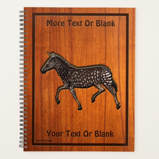 Carved Polka Dot Zebra Planner (Voorkant)