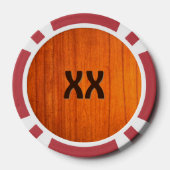 Carved Polka Dot Zebra Poker Chips (Achterkant)