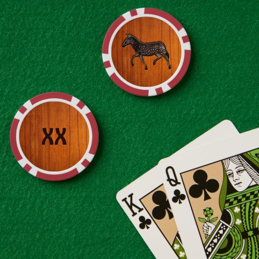 Carved Polka Dot Zebra Poker Chips (Pokertafel (Dubbel))